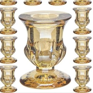 Gold Crystal Candlestick Holders Set of 12  New in Box